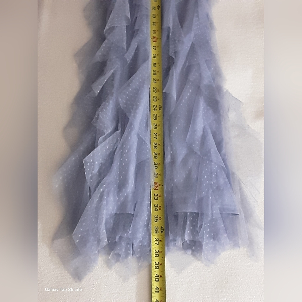 Cato Light Blue Layered Midi Skirt - Picture 5 of 6